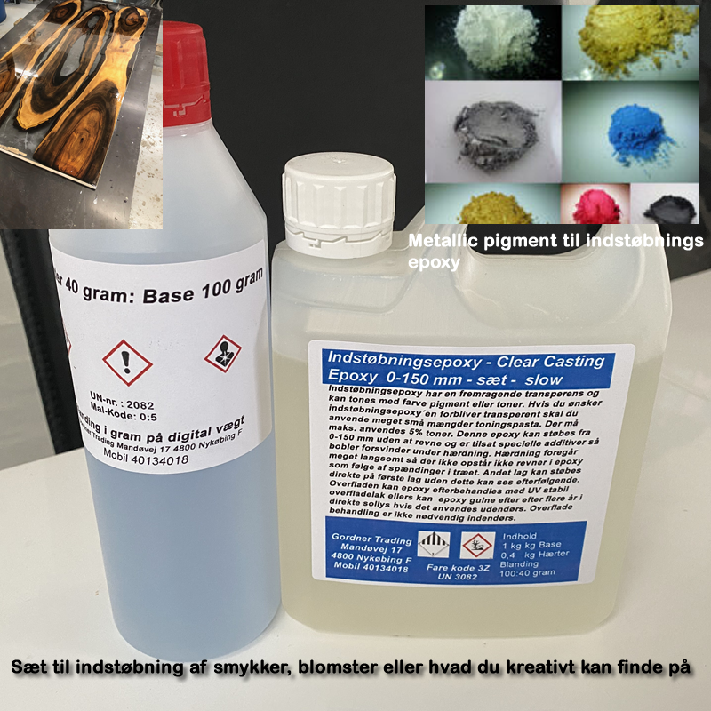 Indstøbningsepoxy resin - Base og hærder (0-150 mm)